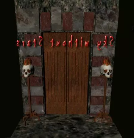Wooden Door With Carved Square Pattern 3d model